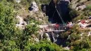 Héliportage spectaculaire de la passerelle de Coupiac dans le Minervois
