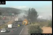Incendie sur l'A57 : circulation perturbée entre Solliès-Pont et Solliès-Ville