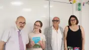 Inès, collégienne lauréate du prix départemental Amopa dans le Gard