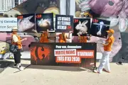L214 mobilisé devant Carrefour à Nice et Antibes contre l'élevage intensif
