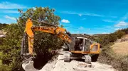 Les travaux de confortement du talus sur la RD 547 avancent vite