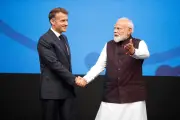 Macron accueilli par Modi au salon Bharat Innovates à Nice