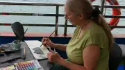 Marion Caballé expose ses aquarelles à la mairie du Clapier