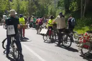 Mobilisation à vélo contre le doublement du tunnel de Tende