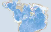 Projection Spilhaus : une carte du monde centrée sur l'océan unique