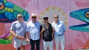Pérols : nouvelle fresque murale de Farid Rueda, anguille et serpent aztèque