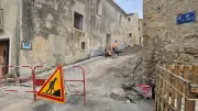 Rue de la Calade à Saint-Vincent-de-Barbeyrargues : rénovation en cours