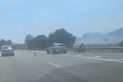Un camion en feu sur l'A57 déclenche un incendie de végétation à Cuers