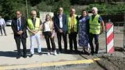 Visite préfectorale sur le chantier des barrages de Sainte-Cécile et des Camboux