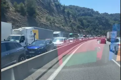 A8 coupée à Nice après un accident, troisième incident du jour