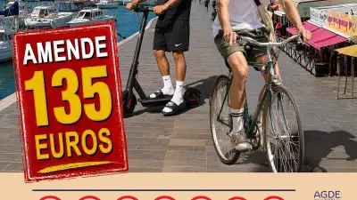 Agde : 135 euros d'amende pour rouler sur les quais du Cap et du Grau