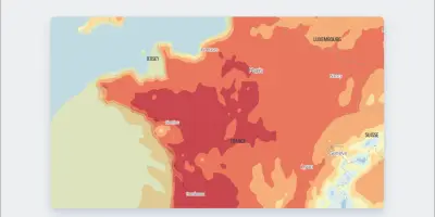 Canicule : visualisation des températures à venir en France