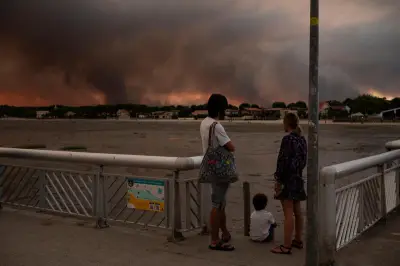 Cap-Ferret en cours d'évacuation face à l'incendie de 8 700 hectares