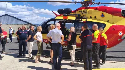 Hélicoptère Dragon 48 arrive en Lozère pour l'été