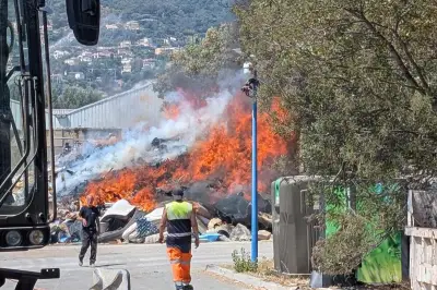 Incendie à Mandelieu : panache de fumée visible à des kilomètres