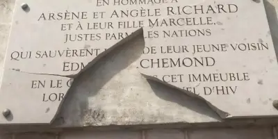Plaque hommage à un couple de Justes dégradée à Paris