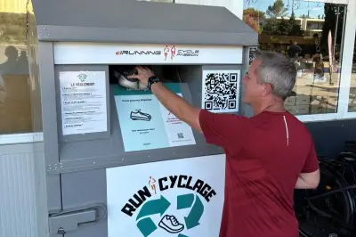 Recyclage de chaussures de course : un container innovant à Grasse
