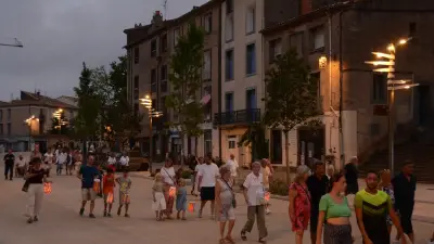 Retraite aux flambeaux à Agde : une cinquantaine de participants pour la Fête nationale