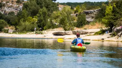 Test de la descente en canoë-kayak sur le Gardon de Collias au Pont du Gard