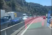 A8 coupée à Nice après un accident, troisième incident du jour