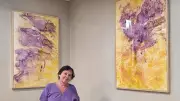 Anne Slacik expose ses livres peints et poésie à la médiathèque