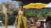 Défilé de mode dans un jardin à Fabrègues par l'atelier Princesse couture