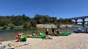 Fin d'année en canoë pour les jeunes du Clas à Collias