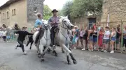 Fin en apothéose de la fête votive de Castillon-du-Gard