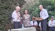Geneviève Mellet reçoit la Fontaine d'Or de Fontcaude