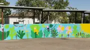 Inauguration d'une fresque collective à l'école maternelle Pauline-Kergomard