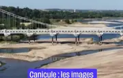 La Loire asséchée en pleine canicule : des images aériennes frappantes
