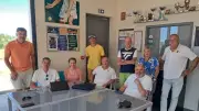 Le président de la ligue d'Occitanie visite le club de tennis de Garons