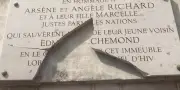 Plaque hommage à un couple de Justes dégradée à Paris