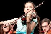Sora Lavorgna, 12 ans, deuxième au concours Piccolo Violino Magico