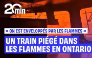 Train piégé par les flammes en Ontario : l'équipage s'en sort