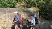 Vitrine Stevenson à Langogne : hommage aux randonneurs du GR 70