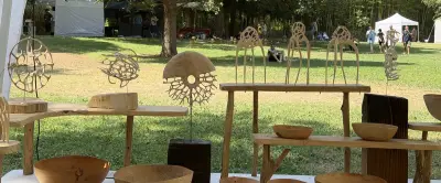 Anduze : le Festival de tournage d'art sur bois au parc des Cordeliers