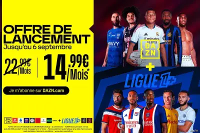 DAZN + Ligue 1+ : l'offre à 14,99 €/mois se termine le 6 septembre