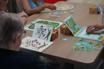 Jeux de mémoire à l'Ehpad La Pierre de la Fée à Draguignan