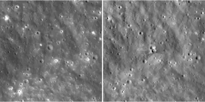 La Nasa dévoile les images du cratère formé par la fusée SpaceX