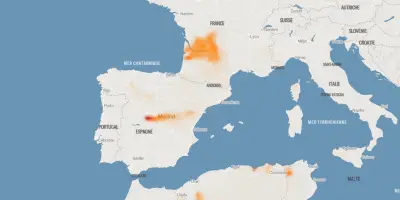 Pollution de l’air : visualisez l’impact des incendies en France et en Europe