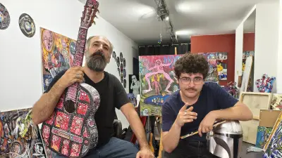 À Sète, une guitare peinte relie deux univers artistiques