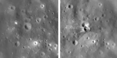 Un cratère sur la Lune causé par SpaceX