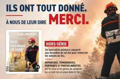 Var-matin : un hors-série solidaire pour remercier les pompiers du Var