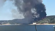 Incendie virulent près du lac de Naussac en Lozère