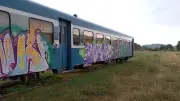 Le Train Bleu victime de tags en gare de Langogne