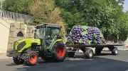 Les chars géants de Béziers prêts pour le défilé du 12 août
