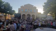 Lotos estivaux de retour sur la place de la mairie à Poussan