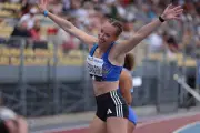 Sacha Alessandrini en finale du 100 m haies aux Europe