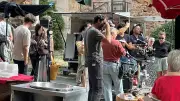 Tournage de Feignasse à Viala-du-Tarn avec Vincent Moscato